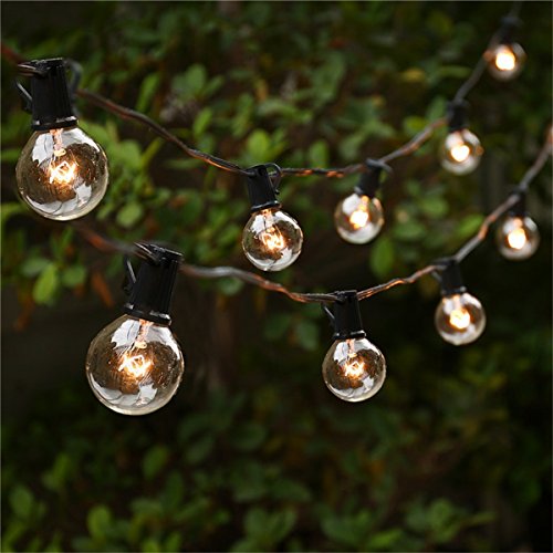 Outdoor String Light, G40 25Ft Globe Bulbs Edison Style Patio String Lamp, Tungsten String Lights for Garden Porch Backyard Party Yard Christmas Decoration, USA UL Listed