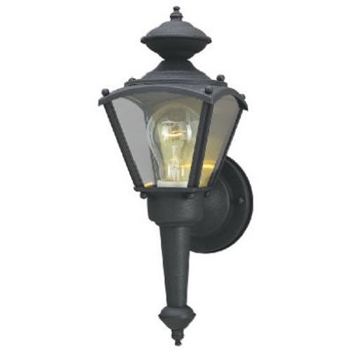 Westinghouse Lighting 6698300 One-Light Exterior Wall Lantern, Matte Black Finish on Steel with Clear Glass Panels