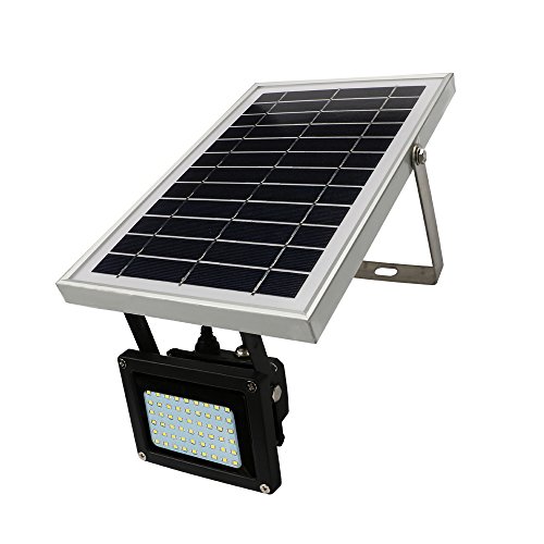 Ultra Bright Solar Flood Lights Outdoor – IP65 Waterproof 54 LED 400 Lumen White Solar Powered Security Floodlight Wide Area Lighting for Garden, Wall, Driveway, Deck, Patio, Yard, Farm, Pathway