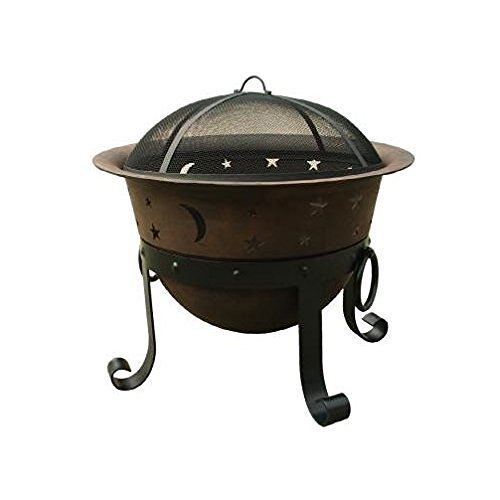 Catalina Creations 29″ Heavy Duty Cast Iron Fire Pit with Cover and Accessories