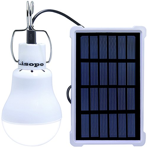 LISOPO Portable Solar Powered Light Bulb S-1500 140LM LED Lamp Lighting for Home Camping Emergency