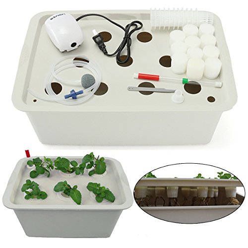 Hydroponics Grower Kit, PATHONOR 11 Pods 3.5 Gal Self Watering DIY Planting Cloner Kit Educational Hydroponics System for Transplant, Cloning, Propagation, and Hydroponic Experiment Indoor Outdoor