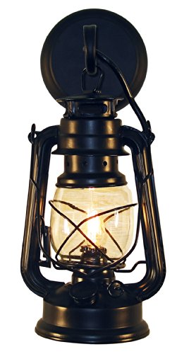 Rustic lantern wall mounted light – Small Black by Muskoka Lifestyle Products