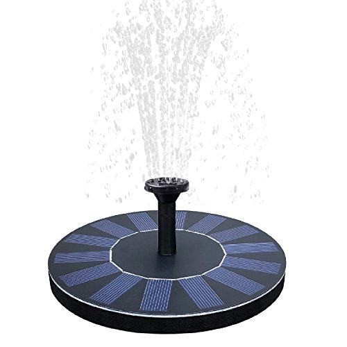 Solar Birdbath Fountain,1.4W Solar Panel Kit Water Pump Solar Powered Floating Fountain Kit Solar Water Fountain for Bird Bath Pond, Pool and Garden Decoration