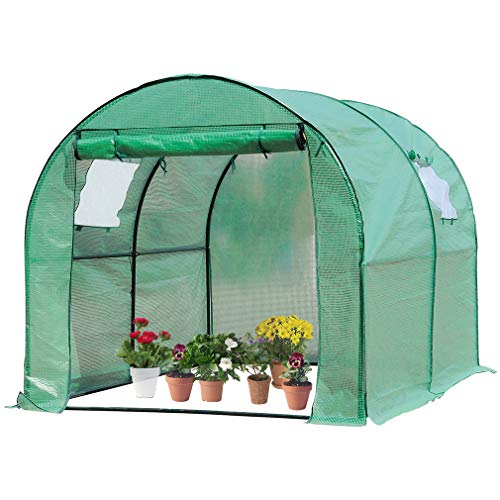 BestMassage Portable Greenhouse, Indoor Outdoor Large Plant Shelves Tomato Herb Canopy Winter Walk-in Green House for Patio(L118”W77”H76”)