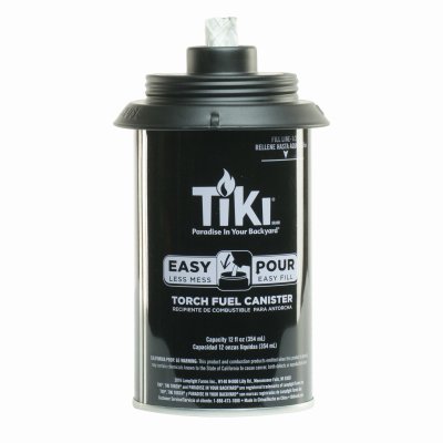 Tiki 1317054 Easy Pour Metal Replacement Torch Fuel Canisters w/Wick – Quantity 3