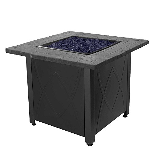 Blue Rhino Outdoor Propane Gas Fire Pit (Blue Fireglass)