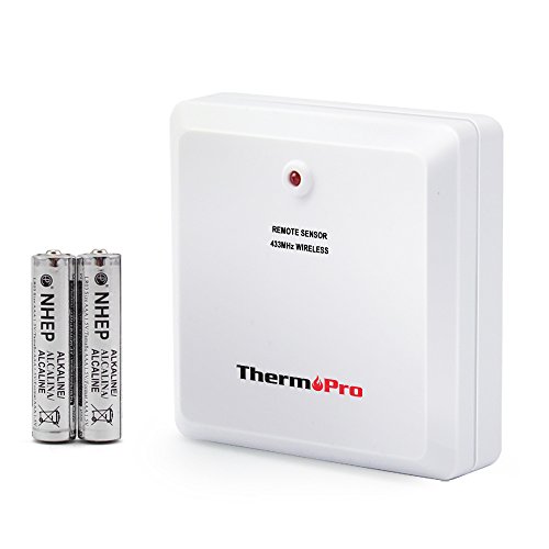 ThermoPro TPR60 Fitting Rainproof Transmitter for TP60/TP65 Thermometer Humidity Monitor, Battery included,(Accessory Only, Can NOT Be Used Alone)