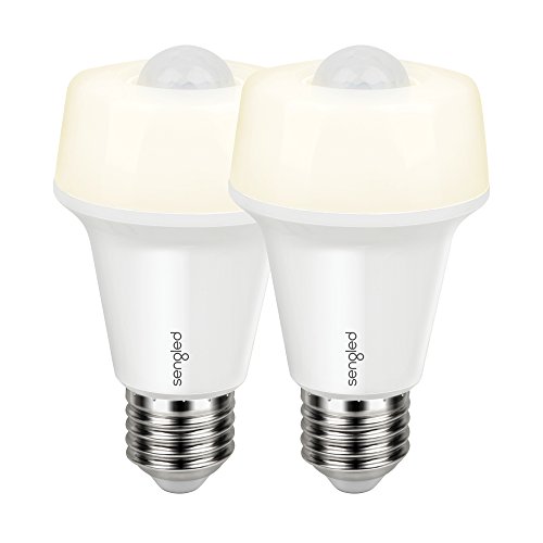 Sengled LED with Motion Sensor (Smartsense), Soft White 2700K, A19 60W Equivalent, Indoor Use, 2 Pack