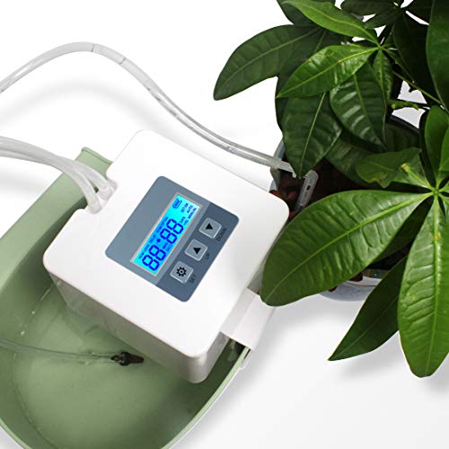 DIY Micro Automatic Drip Irrigation Kit,Houseplants Self Watering System 30-Day Digital Programmable Water Timer 5V USB Power Operation Indoor Potted Plants Vacation Plant Watering [Gen 4]