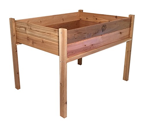 GRO Products FP-EGB3-3648 Cedar Elevated Garden Bed Planter, 48 x 36 x 34 Inches