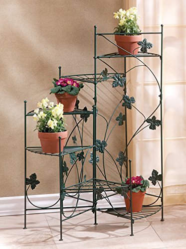 Garden Planters Multi Tiered Decor Patio Corner Potted Plants Stand Indoor Outdoor Light Tall Metal Decorative