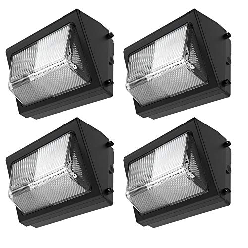 Sunco Lighting 4 Pack 80W LED Wall Pack, Daylight 5000K, 7,000 LM, 800W HID Replacement, IP65, 120-277V, Bright Consistent Commercial Outdoor Security Lighting – UL + DLC Listed