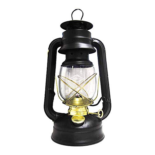 Glo Brite by 21st Century 210-76000 Centennial Gold Trim Oil Lantern, Black