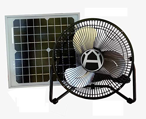 Western Harmonics 12 Inch Solar Powered High Velocity Fan