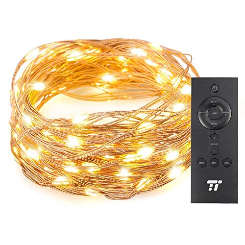TaoTronics 33ft 100 LED String Lights with RF Remote, Ultra Soft Copper Wire for Outdoor and Indoor, Waterproof Decorative Lights for Bedroom, Patio, Garden, Gate, Yard and More