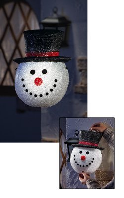 Holiday Snowman Head Porch Light Cover Snowman