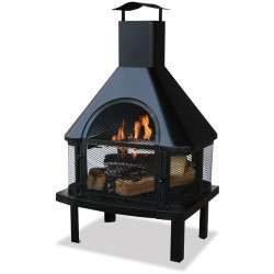 WAF1013C – BLUE RHINO WAF1013C UF 45inHgh Otdr Firehouse Blk Details about NEW Blue Rhino WAF1013C Outdoor Wood Burning Fireplaces