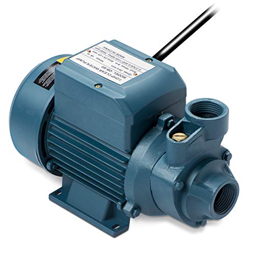 Tooluxe 50635 Electric Centrifugal Clear Water Pump, 0.5 HP | Pools, Ponds, Irrigation, Garden, Sprinkling | 380 GPH