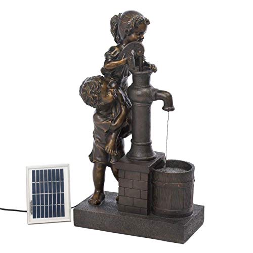 Patio Water Fountains Outdoor Teamwork Solar Water Fountains Outdoors for Yard