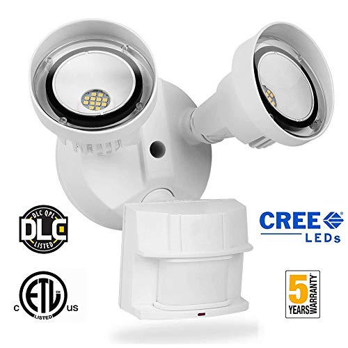 20W LED Securtiy Light Motion Sensor Outdoor,LEDMEI CREE LED 5000K Daylight 2200LM 250W Equivalent IP65 Waterproof Outdoor Motion Sensor Adjustable Flood Light for Entryway Stairs Yard Garage