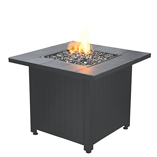 Endless Summer Liquefied Petroleum Outdoor Firetable with Black Fire Glass