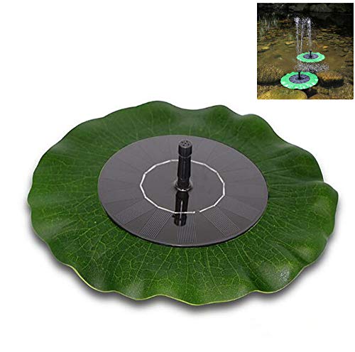 KRQ Solar Fountain Outdoor Garden Park Landscaping Fountain Simulation Lotus Leaf Suspension Solar Water Sprayer