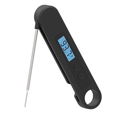 Digital Meat Thermometer – BBQ Thermometer – Waterproof Digital Instant Read Meat Thermometer with Calibration Function Back-lit Digital BBQ thermometer for Milk,Outdoor Cooking, BBQ, Grill, Candy