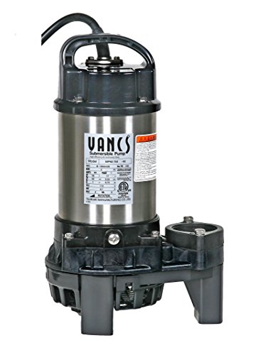 Tsurumi 8PN (50PN2.75S) 1hp, 115V, submersible pond & waterfall pump, stainless steel, 5550 GPH. 2″ discharge