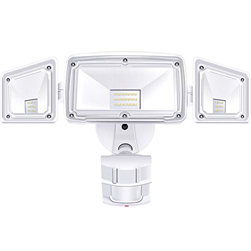 3 Head LED Security Lights Motion Outdoor Motion Sensor Light Outdoor 39W 3500 Lumens 6000k Waterproof IP65 ETL Motion Sensor Flood Light Exterior Security Light led