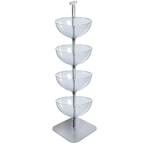 Azar 751604 4 Tiered Bowl Floor Display with 16″ Bowl & Flat Base