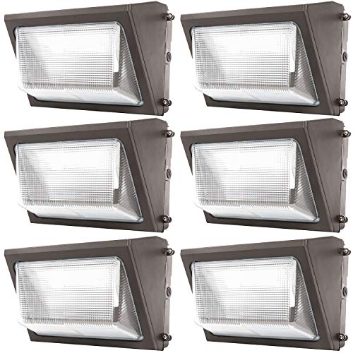 Sunco Lighting 6 Pack 80W LED Wall Pack, Daylight 5000K, 7600 LM, HID replacement, IP65, 120-277V, Bright Consistent Commercial Outdoor Security Lighting – ETL, DLC Listed