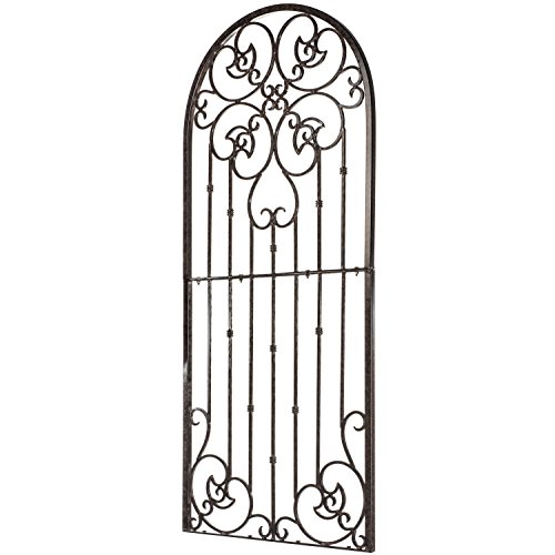 H Potter Garden Trellis for Climbing Plants Metal Wrought Iron Outdoor Wall Panel for Vines Flowers