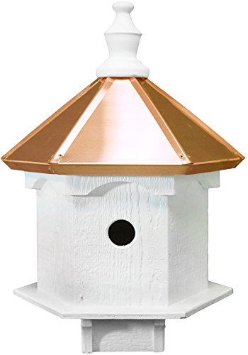 Amish Double Bluebird Birdhouse with Copper Roof, Handcrafted in the USA
