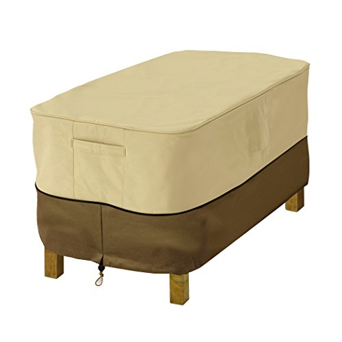 Classic Accessories Veranda Rectangular Patio Ottoman/Side Table Cover, Large