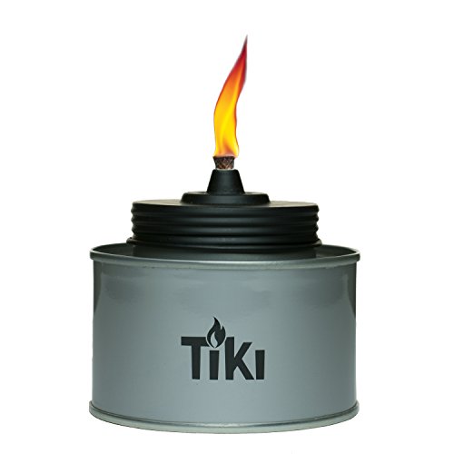 TIKI Brand 4.5-Inch TIKI Tin Table Torch, Silver 9-Pack