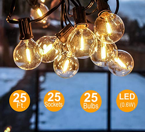 LOW watt Bright LED string lights, weatherproof, Flicker Free! Connectable (UP to 20 strands!) Outdoor/Indoor. Great for vintage decor, hanging, patio, bedroom, cafe, pergola, party, market, chrismas