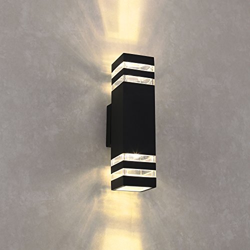 LED Outdoor Wall Light, Waterproof Cylinder Porch Light Modern Wall Lamp, Up/Down Light, 8W 3000k Warm White, Naturous