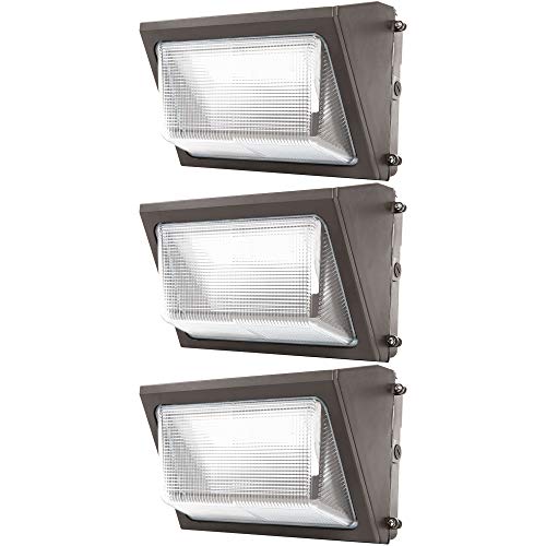 Sunco Lighting 3 Pack 80W LED Wall Pack, Daylight 5000K, 7600 LM, HID Replacement, IP65, 120-277V, Bright Consistent Commercial Outdoor Security Lighting – ETL, DLC Listed