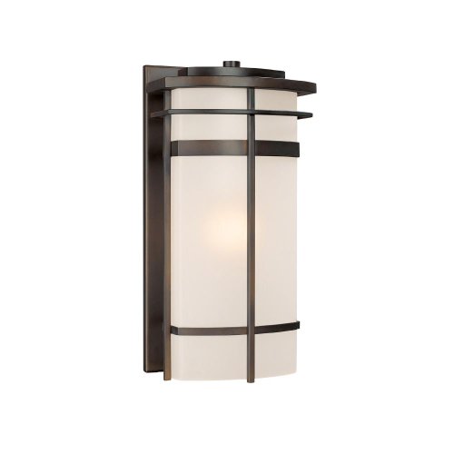 Capital Lighting 9881OB Lakeshore 1-Light Outdoor Wall Lantern, Olde Bronze with Frosted Glass