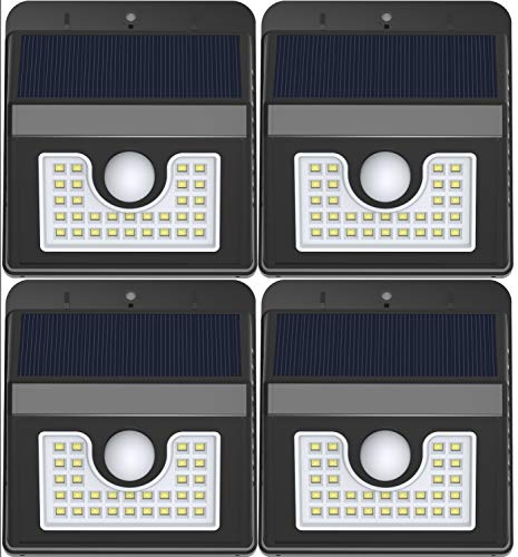 Vivii Solar Lights, Motion Sensor 30 LED Super Bright Security Lights Solar Outdoor Spotlight Flood Lighting for Backyard Garden Patio and Pathway, 4 PK