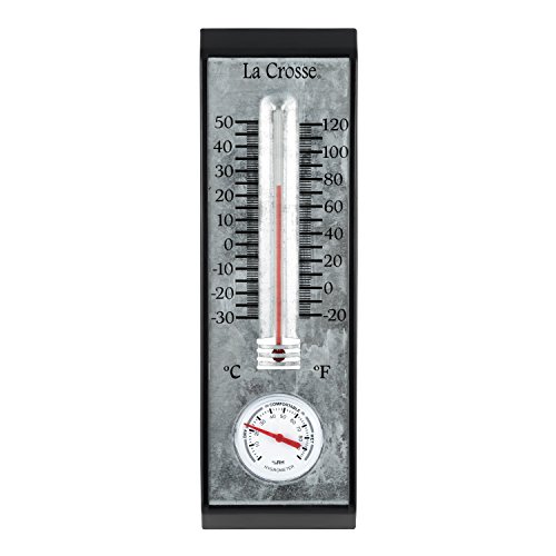 Lacrosse 204-1526 10 Inch Bi-Metal Thermometer and Hygrometer