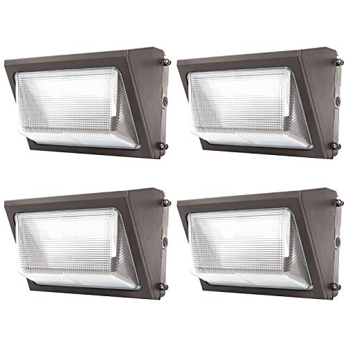 Sunco Lighting 4 Pack 120W LED Wall Pack, Daylight 5000K, 12000 LM, HID replacement, IP65, 120-277V, Bright Consistent Commercial Outdoor Security Lighting – ETL, DLC Listed