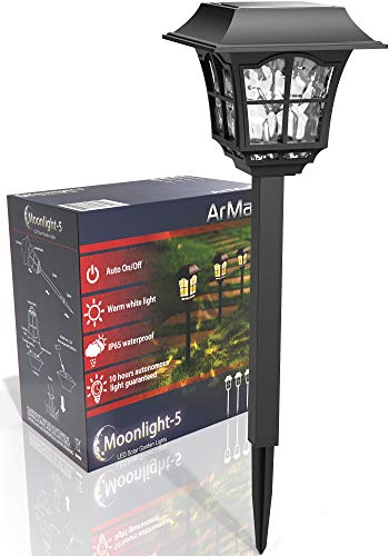 ArMax Solar Pathway In-Ground Decoration Lights Outdoor – for Garden Driveway Walkway Sidewalk Yard Lawn Path – Landscape Lighting – Warm White LED Light Up to 25HR – 4 Pack Set – Waterproof