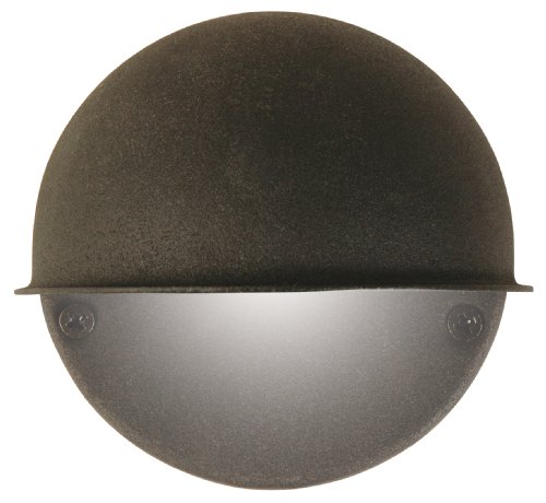 Moonrays Low Voltage Outdoor Wall Mounted Light with Round Metal Surface (7-Watt Bulb, Cast Black)