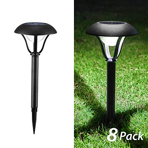 OxyLED Solar Path Lights, 8 Pack Outdoor Garden Pathway Light Solar Powered Waterproof, Outside Landscape Lighting with Auto On/Off Dusk to Dawn for Lawn, Patio, Yard, Walkway, Stairway Decorations