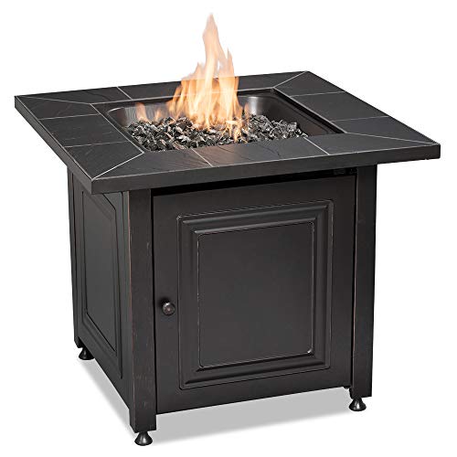 Endless Summer GAD15255SP Square LP Gas Outdoor, Oil Rubbed Bronze Fire Table, Black