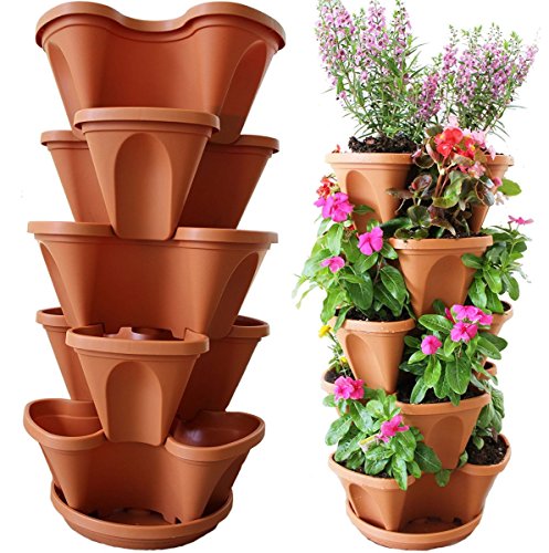 Nature’s Distributing Stacking Planters – 5 Tier – with Patented Flow Grid System