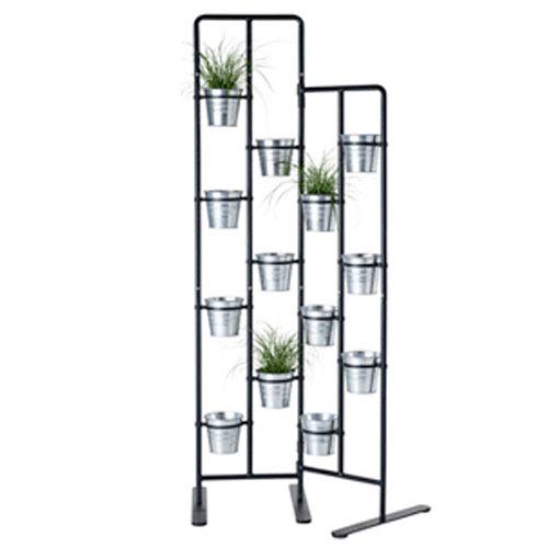 Vertical Metal Plant Stand 13 Tiers Display Plants Indoor or Outdoors on a Balcony Patio Garden or Use as a Room Divider or Vertical Garden Inside Your Home or Great for Urban Gardening (Dark Gray)