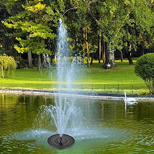 Goglor Solar Powered Fountain Pump For Bird Bath,Water Jet Pump Decoration With LED Light At Night,Outdoor Landscape Decoration Water Pump Panel For Garden,Pond,Pool,Fish Tank